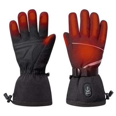 China 7.4V Battery Waterproof Outdoor Snow Warm Breathable Electric Touch Screen Ski Snowboard Heated Gloves for sale