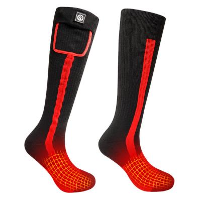 China SAVIOR Winter Sports Warm Electric Heating Rechargeable Battery Breathable Heating Heated Socks for sale