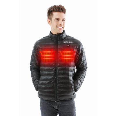 China Outdoor Sport Rechargeable Polyester 7.4V 5200mAh Men's Waterproof Windproof Heating Heated Jacket for sale