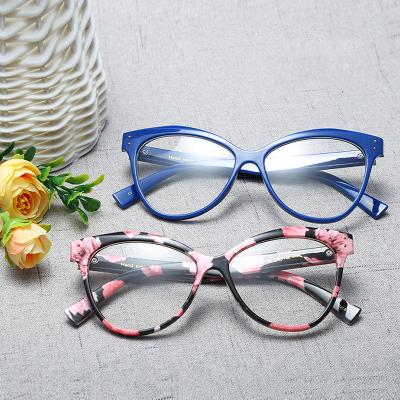 China For Reading Glass New Fashion Morglow New Fashion Logo Cat's Eye Glass Optical Frames Colorful Custom Eyewear for sale