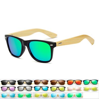 China Fashion Sunglasses MG1501 Custom Engraved Bamboo Neon Green Sunglasses Polarized Custom Logo Sun Glass Men Women for sale