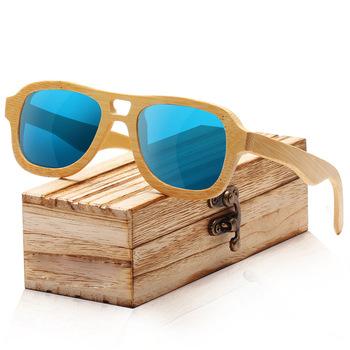 China Fashion Sunglasses Square Men's Logo Printing Bamboo Sunglasses With Your Logo for sale