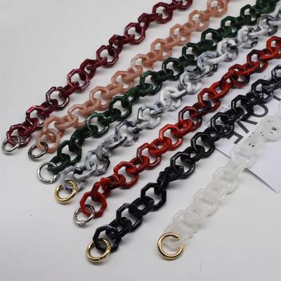 China Fashion Handbag Etc Acrylic Chain Link Resin Chain for handbags, DIY plastic bag chain for sale