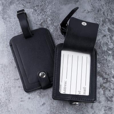 China Wholesale High Quality Custom Made Suit Case PU Leather Luggage Tag Modern Design PU Leather Luggage Tag for sale