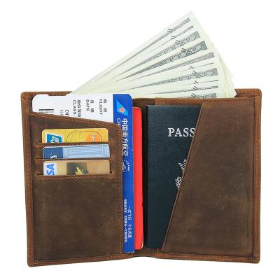 China Waterproof/Portable Factory In Common Travel Accessories Genuine Leather Passport And Card Holder for sale