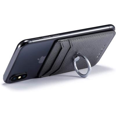 China Waterproof Phone Case with Ring Grip for Phone Back, RFID Wallet Credit Cell Adhesive Case Card Holder for sale