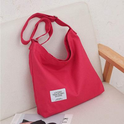 China Hot Selling Wear Resistant Cotton Canvas Customer Storage Ladies Handmade Folding Shoulder Heavy Duty Shopping Bags for sale