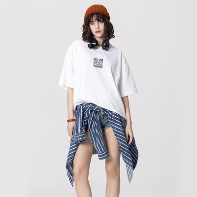 China Wholesale Breathable Women 2023 Design Casual Oversized Premium Crew Neck T-shirt Short Sleeve Ladies T-shirts for sale