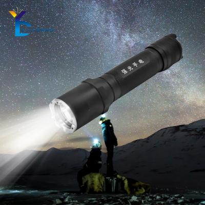 China Hunting Flashlight High Power Rechargeable Flashlight Tactical Strong Light Self-Defense Led Zoomable Flashlight for sale