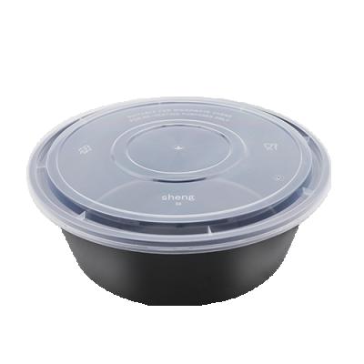 China Hot Sale Environmental Friendly Biodegradable Sealed Food Tray Recyclable With Lid Round 3000 Food Bento Box for sale