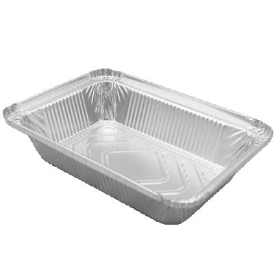 China 1150 Square Recyclable Microwaveable Food Wrapping Aluminum Foil Container Microwave Heating Bento Box Packaging Container for sale