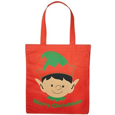 China Durable Cheap Promotional Custom Pattern Cartoon Large Price Gift Package Christmas Tote Bags Printed Recyclable Bags for sale