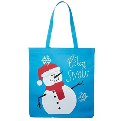 China Durable Wholesale Custom Folding Christmas Gift Bags With Cartoon Pattern Custom Gift Candy Bag for sale