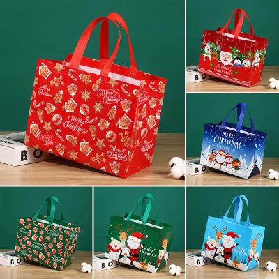 China Durable Custom Reusable Custom Pattern Tote Bag Cartoon Gift Shop Recyclable Printing Shopping Bags for sale