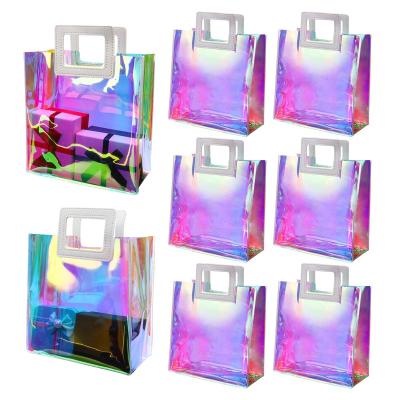 China Wholesale Custom Durable Waterproof Clear Transparent PVC Laser Logo Plastic Laser Logo Packaging Handbag for sale