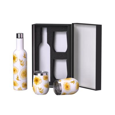 China Business Ship Stainless Steel Wine Ready Set Insulated Travel Stainless Steel Wine Bottle Tumbler for sale