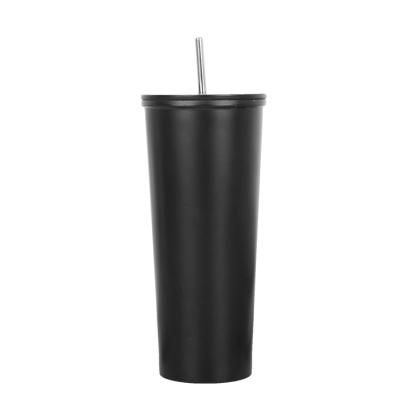 China Hot Sale 16oz Matte Acrylic Tumbler Plastic Water Cup Disposable Cup With Lid And Straw for sale