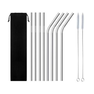 China Disposable Food Grade Approved Stainless Steel Straws Reusable Metal Drinking Straws for sale