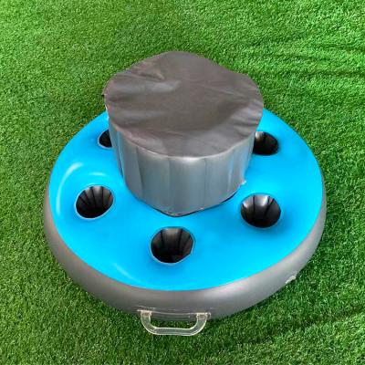 China New PVC Ice Bucket Island Beer Drink Holder Inflatable Floating Cold Beverage Float Pool Inflatable Accessory for sale