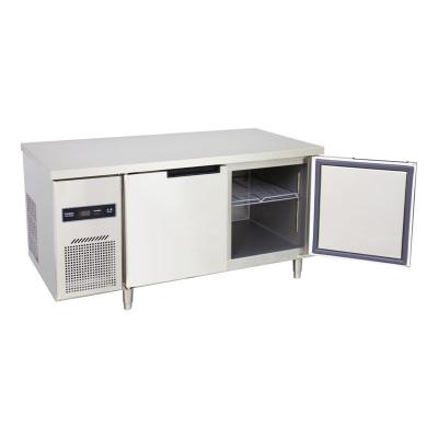 China Single-temperature Pizza Making Prep Table Commercial Work Bench Freezer Sliver Display Refrigerator for sale