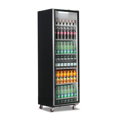 China New Style Supermarket Commercial Straight Door Refrigerator Clear Transparent Glass Refrigeration Used Display Fridge 470L for sale