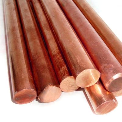 China 99.9% Pure Red Copper Electric Busbar Copper Flat Bar Red Copper Round Rod for sale