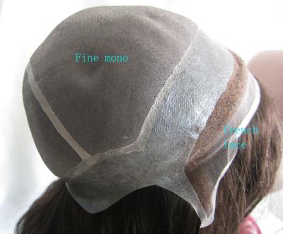 China Full hair cap, thin skin men's hairpiece for sale