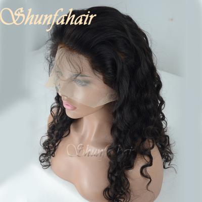 China Any style is available hot sale natural looking remy hair wig for black women, natural black curly wig for sale