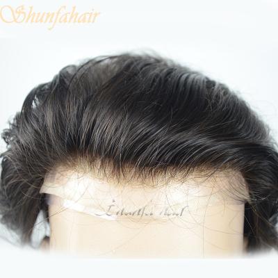 China Natural hair hair, natural hair wig for men, natural hairline hair piece for sale