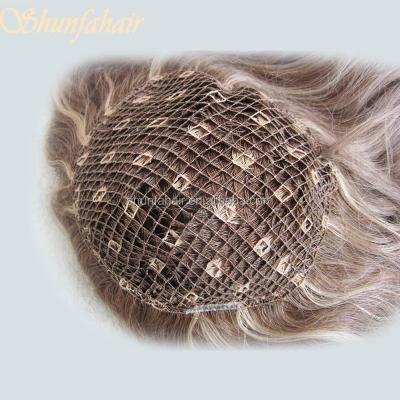 China Best Quality Hair Pieces Systems Male Gray Mens Hair Toupee for sale