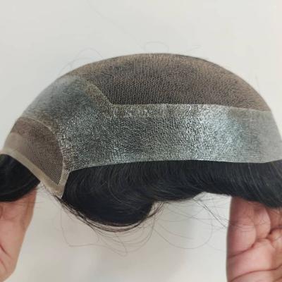 China Hair Lace With Poly Skin Around Toupee, Indian Hair Men Toupee, High Quality Hair Toupee for sale