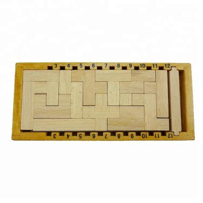 China Children's educational wooden tangram toys jigsaw Katamino toy wooden tangram puzzle for sale