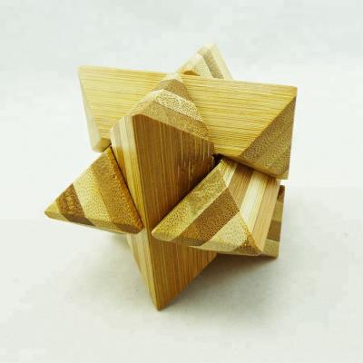 China DIY 3D Bamboo Brain Teasers Adult Puzzle Educational Toy for sale