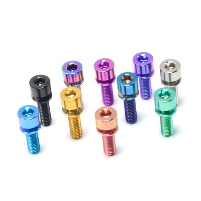 China Motor Oil Cap Headset Stem Fastener M6x30mm Bike Stem Top Titanium Screws Titanium Alloy For Bike Repair for sale