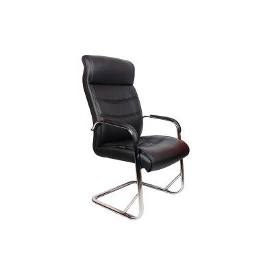 China Leather Arc Leg Office Chair Synthetic Stainless Steel Arc Chair Work Conference Chair for sale