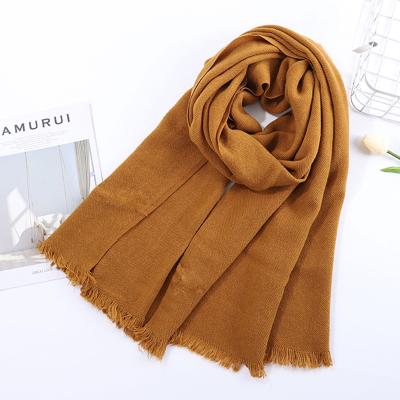 China Printing Wholesale Fashion Summer Women Polyester Cashmere Scarf Women Hijab Scarves With Tassel for sale