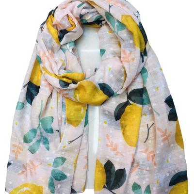 China New Fruit Long Section Recycled Fabric Women's Fashionable Brands Tank Top Scarf Wholesale Color Hijab Scarf for sale