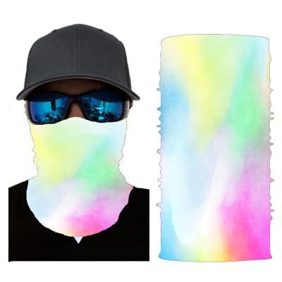 China Cool Multi Printing Outdoor Multi Printing Activities Scarf Polyester Feeling Polyester Tie Dye Waterproof UV Cuff Double Neck Tubular Seamless Bandana Double Sided Bandana for sale