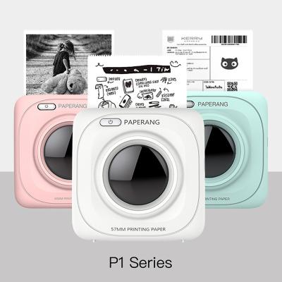 China Paperang p1 203dpi Mini Pocket Thermal Sticky Smart Photo Label Mobile Printer Black And White For Android IOS Phone for sale