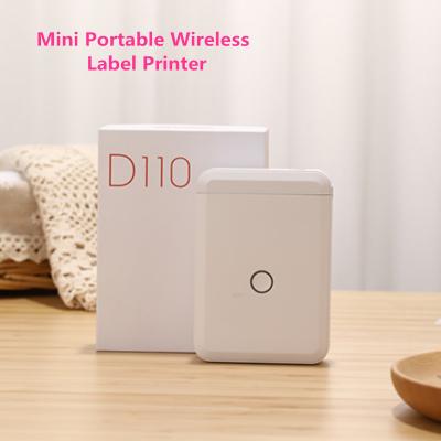 China D110 Portable Thermal Self-adhesive Portable Wireless Label Printer Pocket Sticker Fast Printing Portable Thermal Label Printer For Daily Use for sale