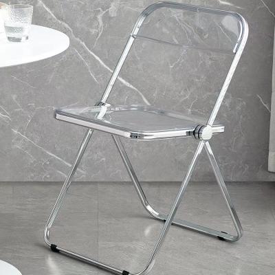 China (Size)Adjustable Transparent Acrylic Wedding Activity Chair Dining Chair Stools Folding Chair Plastic for sale