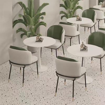 China Coffee table and chair (height) adjustable combination in milk tea shop dessert cafe book bar negotiation reception counter chair for sale