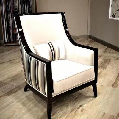 China Hot Selling Solid Wood Single Chair Sofa Fabric Sofa (Height) Adjustable American Style New Luxury Accent Chair Living Room Home Villa Chair for sale