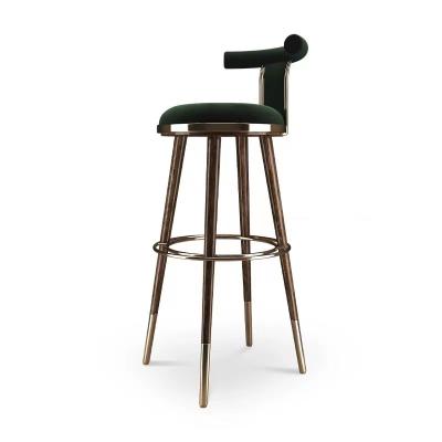 China Modern Customized Counter Restaurant Stool Furniture Metal Barstool Legs Barstool Metal Taburete Modern Velvet for sale