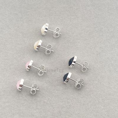 China 1:1 original TRENDY 100% 925 Sterling Sliver Spanish Bear Touses Sliver Color Zircon Stud Earrings With Faceted For Wife Gift for sale