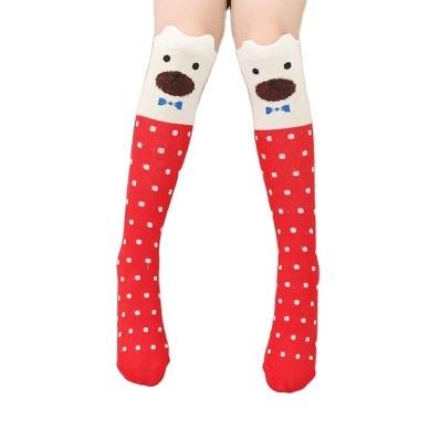 China Anti-slip Cute Cartoon Animals Kids Socks Cotton Children Knee High Socks for sale