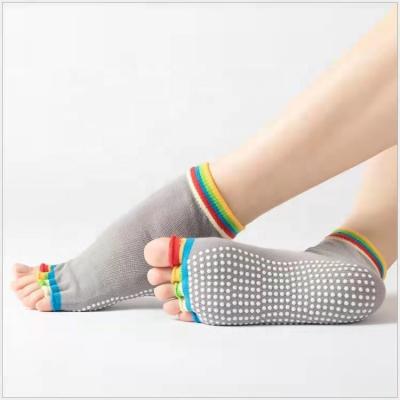 China Wholesale Anti-Fault Women Yoga Socks Eco-Friendly Open Grip Toe Yoga Socks for sale