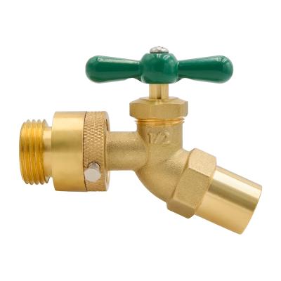 China General IF No-Tuck Brass Hose Bib Water Faucet With Vacuum Breaker Valve, Outdoor Garden Hoses Pin Cut Off Hose Valve Facuets for sale