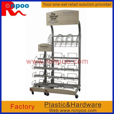 China Metal hanging display racks, Grocery Food Racks, Floor Sign holders, Garment Display Racks, Retail Store for sale