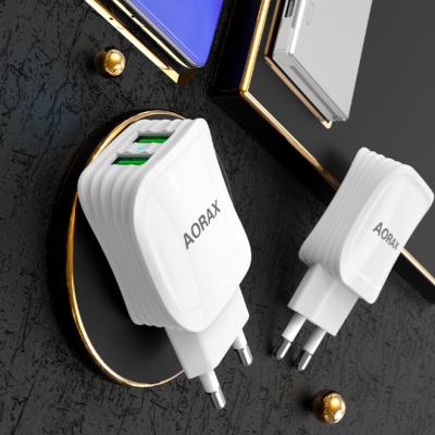 China AORAX Mobile Phone Charger 2 Plug Android Cable + Usb Travel Charger For Smart Phone for sale